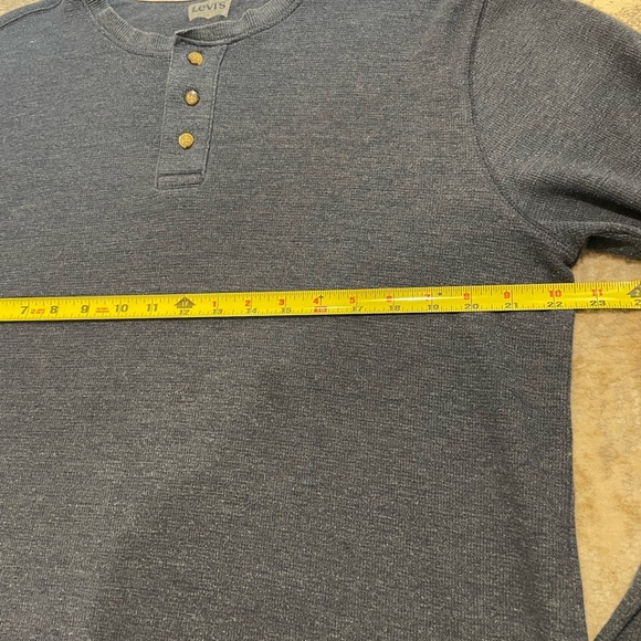 Levi Strauss Long Sleeve Thermal Shirt Mens Size XL Navy Blue - Picture 8 of 10